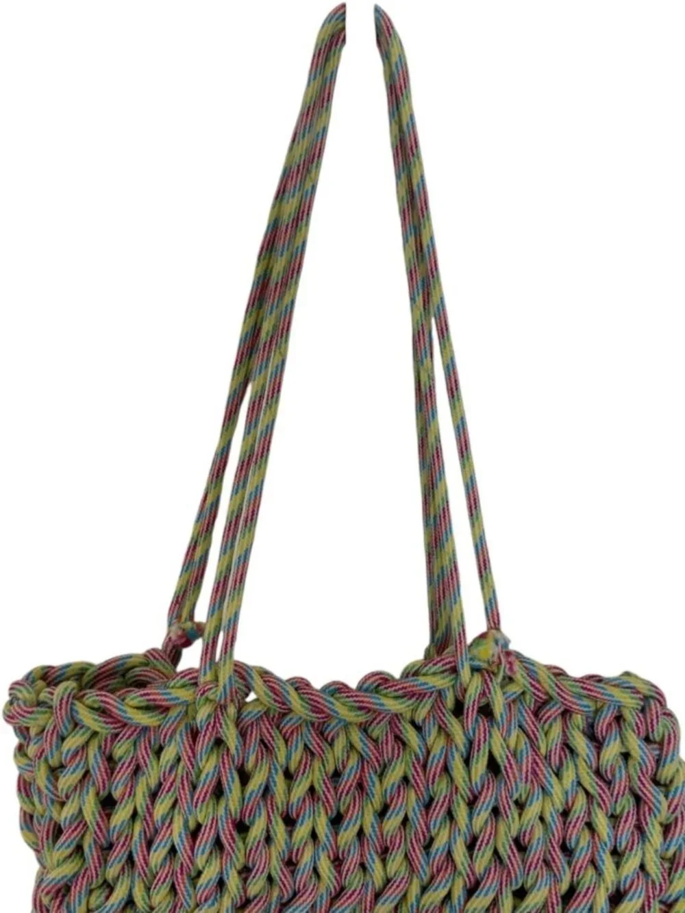 Urban Outfitters UO Zoya Rope Tote Bag Purse Blush Crochet